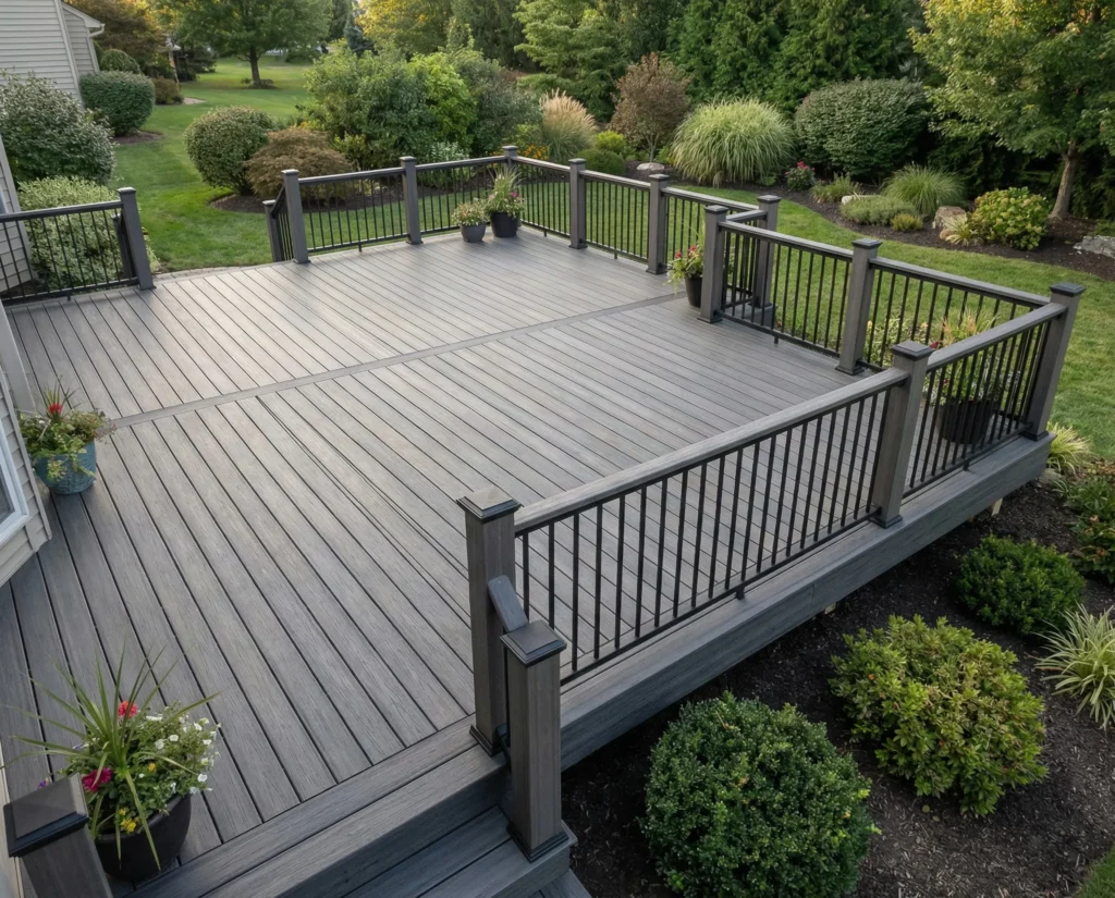 Elevated multi-tier deck demolition near Middletown, NY