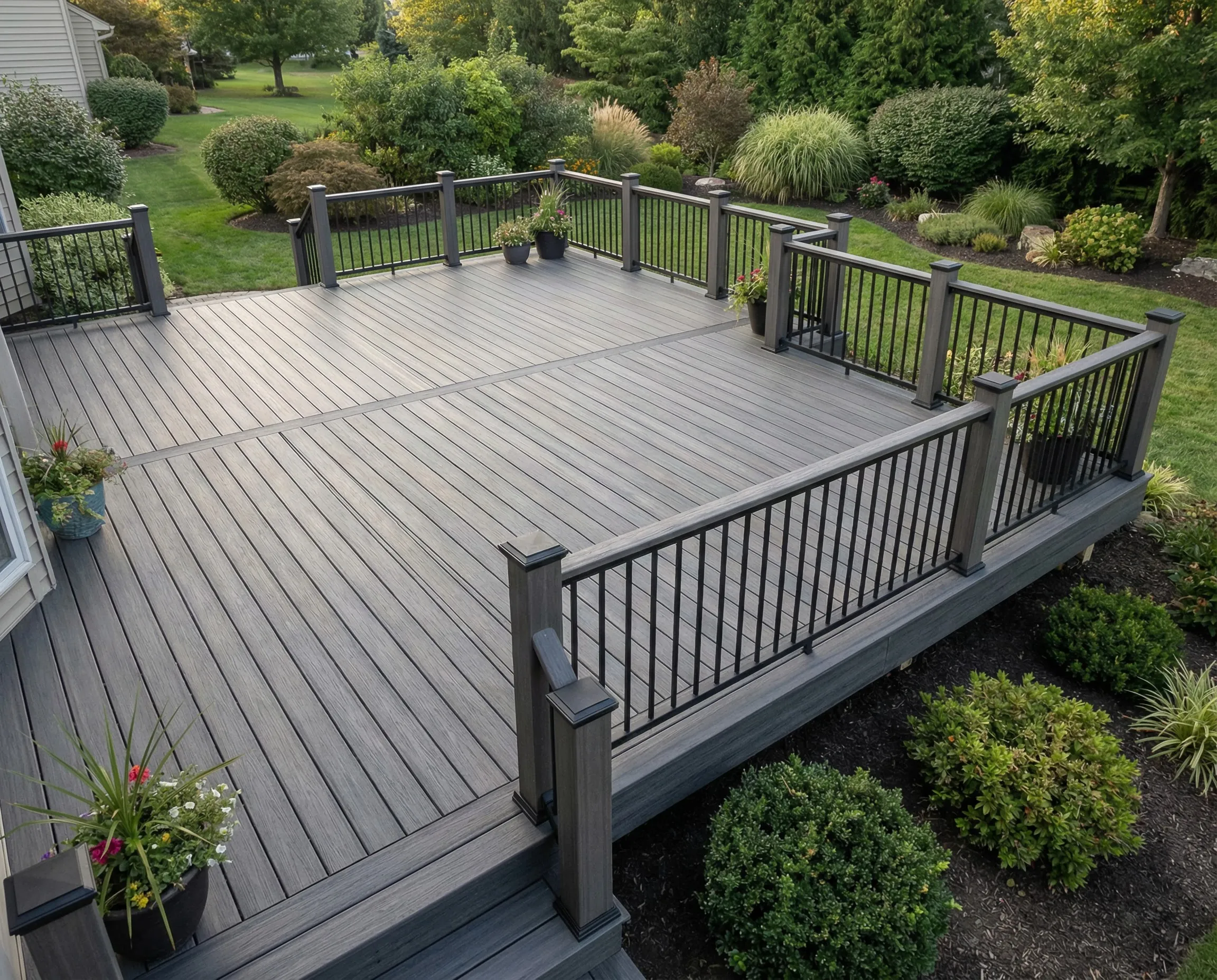 Elevated multi-tier deck demolition near Middletown, NY