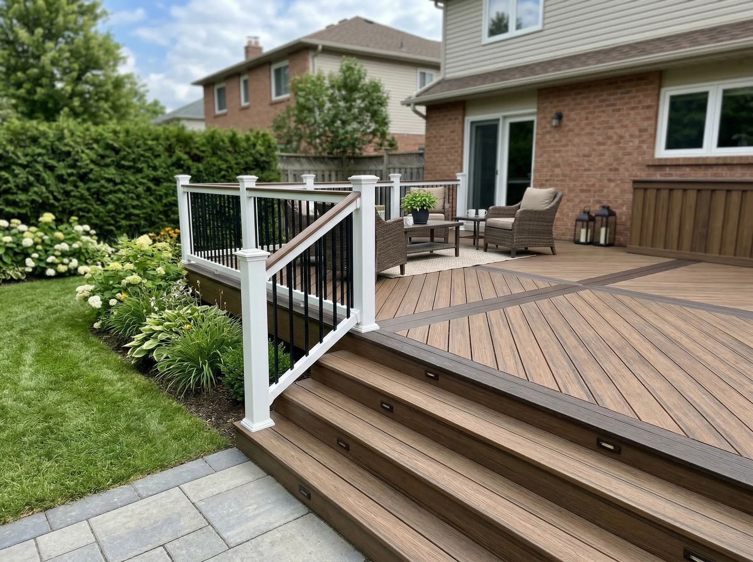Deck restoration with fresh sealing and staining in Middletown, NY