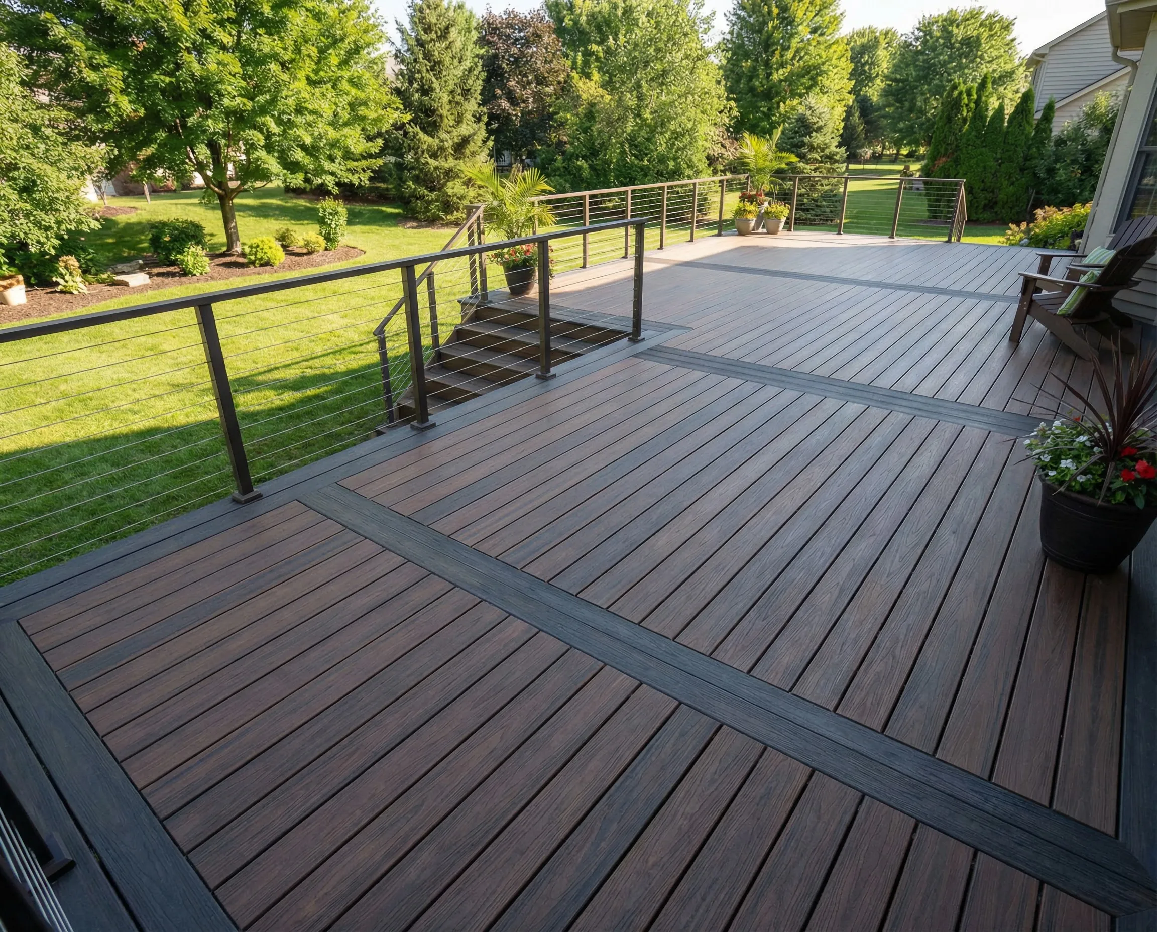 Rotted pressure-treated deck frame tear out in Middletown, NY